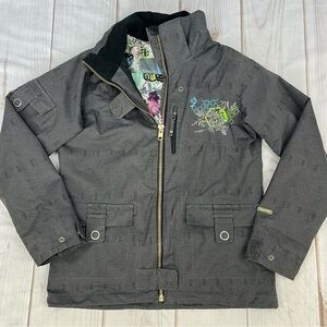 SCOTT Ski Snowboard Winter Snow Jacket Textured Gray Sz M